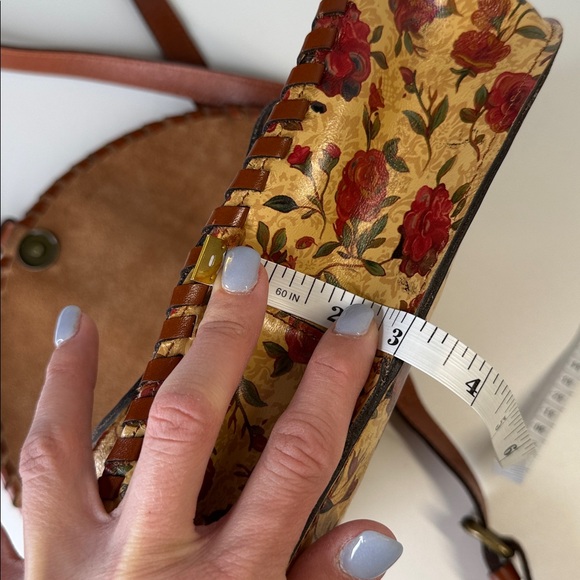 Patricia Nash north south crossbody bag floral leather purse - Picture 15 of 15